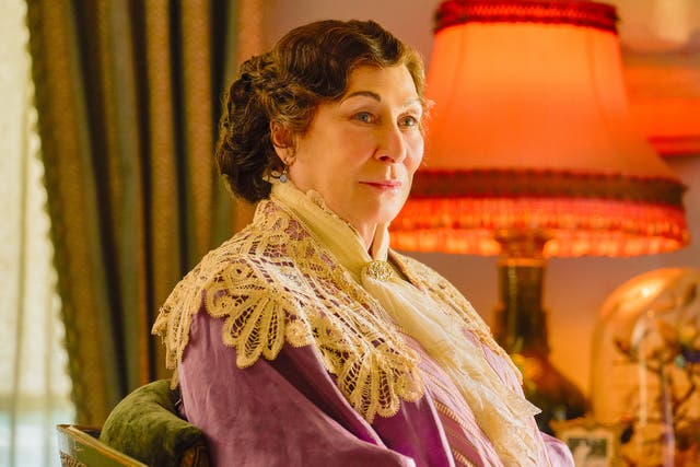 <p>Lady Tressilian (Anjelica Huston) holds court in 'Towards Zero'</p>