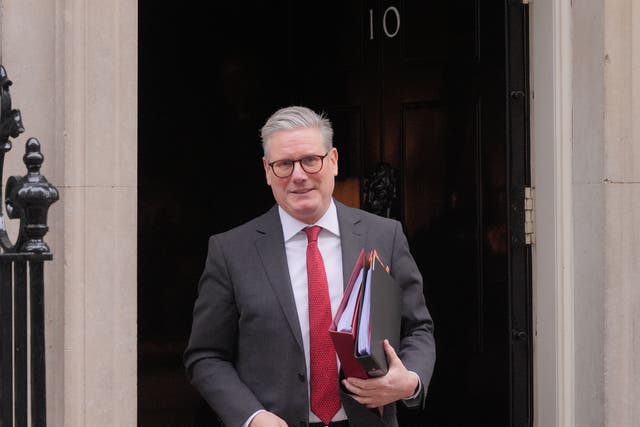 <p>Prime Minister Sir Keir Starmer departs 10 Downing Street (PA)</p>
