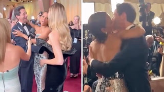 Halle Berry and Adrien Brody shock Oscars with red carpet kiss