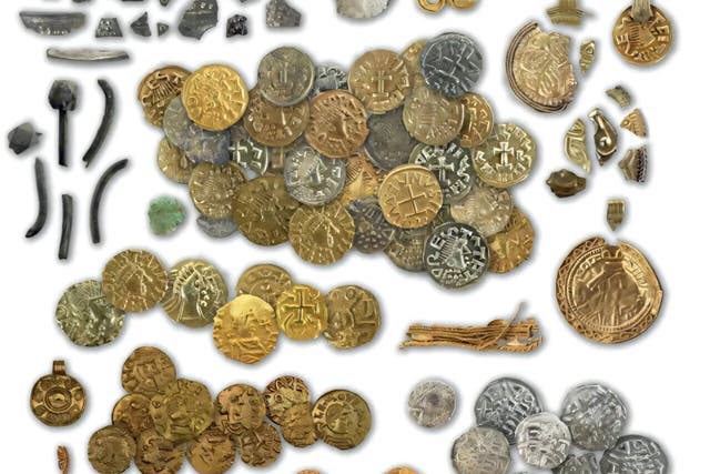 <p>Selection of coins found at the site</p>
