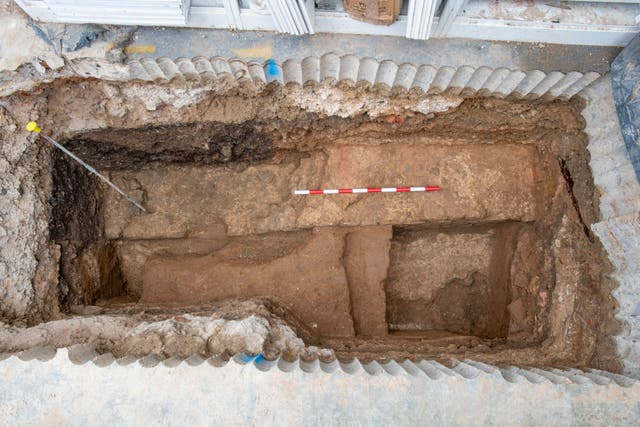 <p>Part of the wall of a Roman basilica discovered underneath a London office building</p>