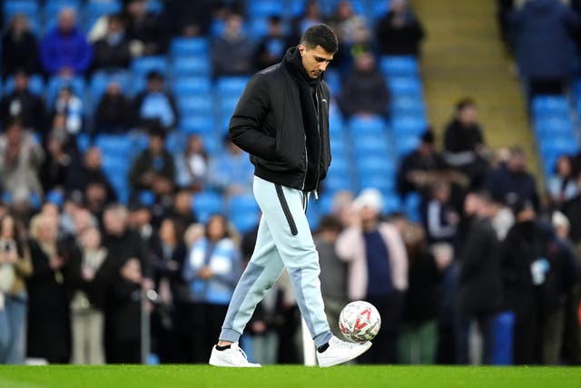 <p>Man City midfielder Rodri could make a return to the team before the end of the season says Pep Guardiola</p>