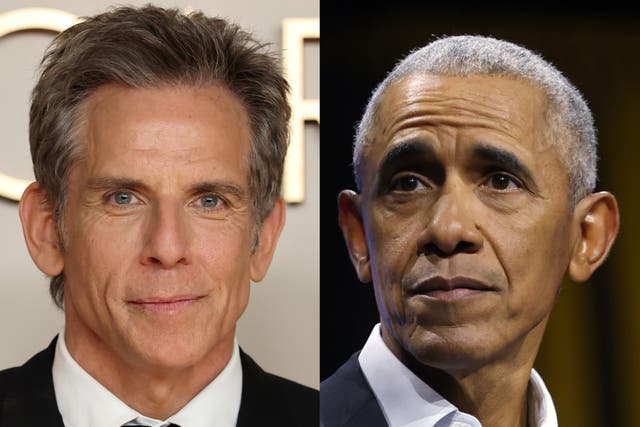 <p>Ben Stiller and Barack Obama</p>