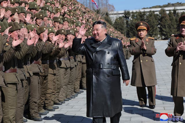 <p>Kim Jong-un says a strong military is needed to ‘perfectly cope with a war’</p>