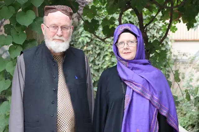 <p>Peter and Barbie Reynolds are currently under arrest by the Taliban </p>