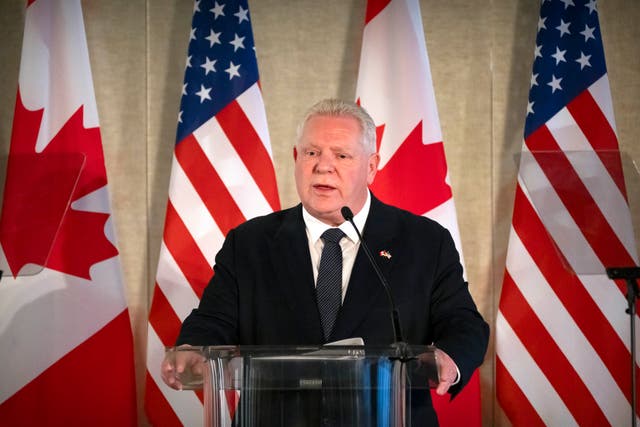<p>Ontario Premier Doug Ford threatened to cut energy from the U.S. in retaliation for President Donald Trump imposing sweeping tariffs </p>