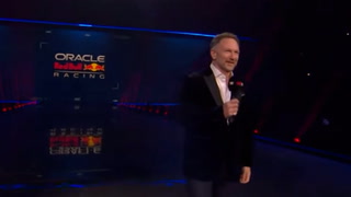 Watch: Christian Horner booed by F1 fans during car launch