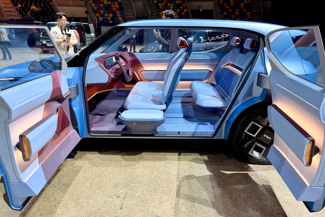 <p>The Kia EV2 concept showed off rear-hinged doors. The brand’s design chief hinted they might be coming to a production version soon</p>