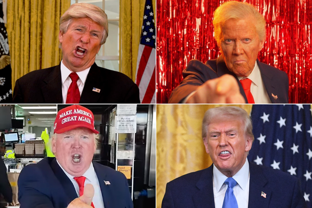 <p>Who’s who? With the return of Donald Trump to the White House, the presidential impersonation industry is well and truly booming</p>